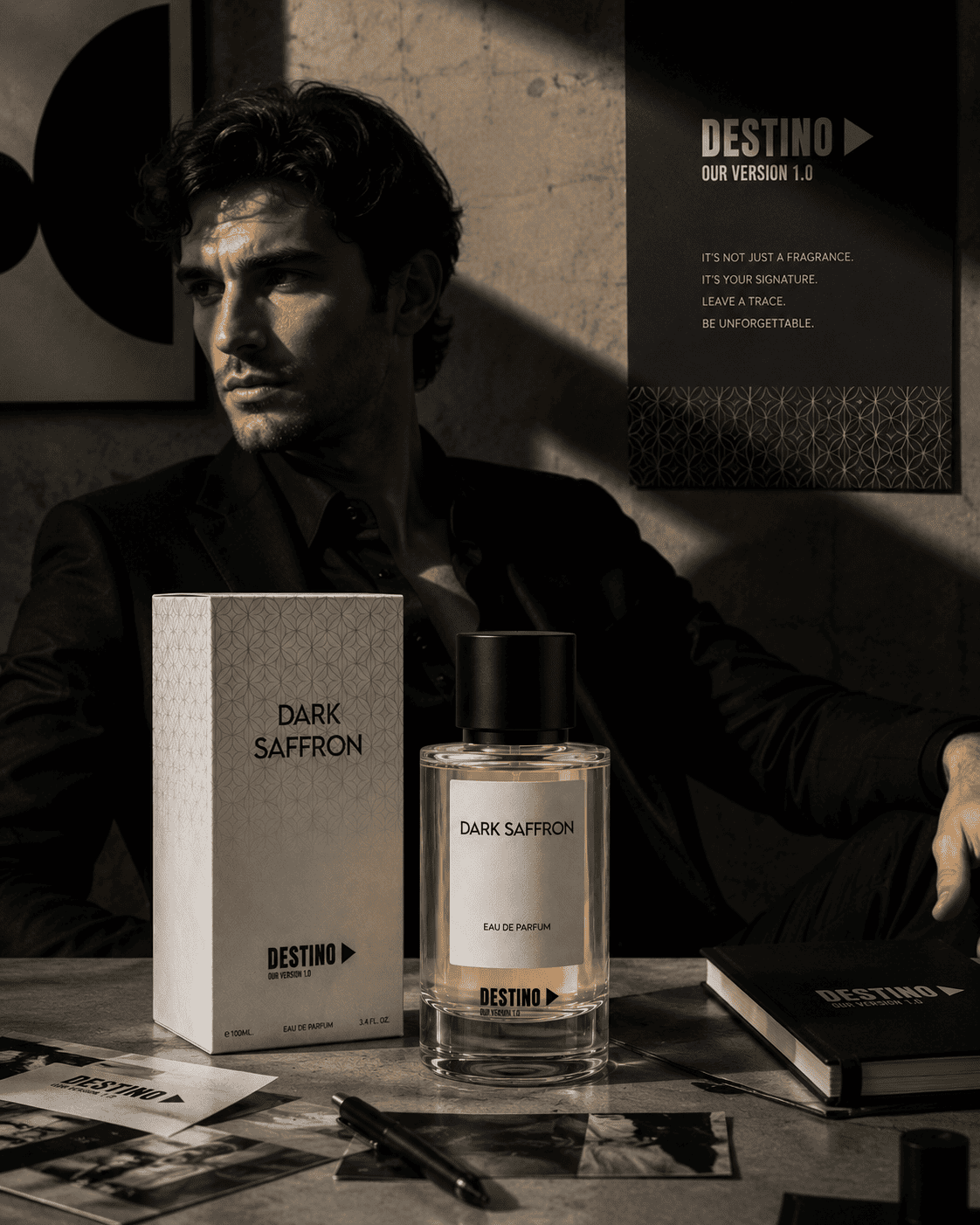 Dark Saffron shown in a lifestyle photograph with a model