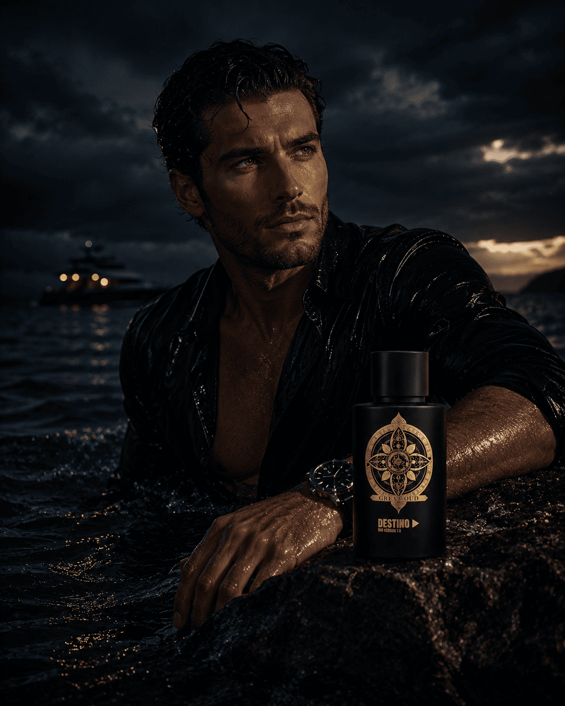 Great Oud shown in a lifestyle photograph with a model