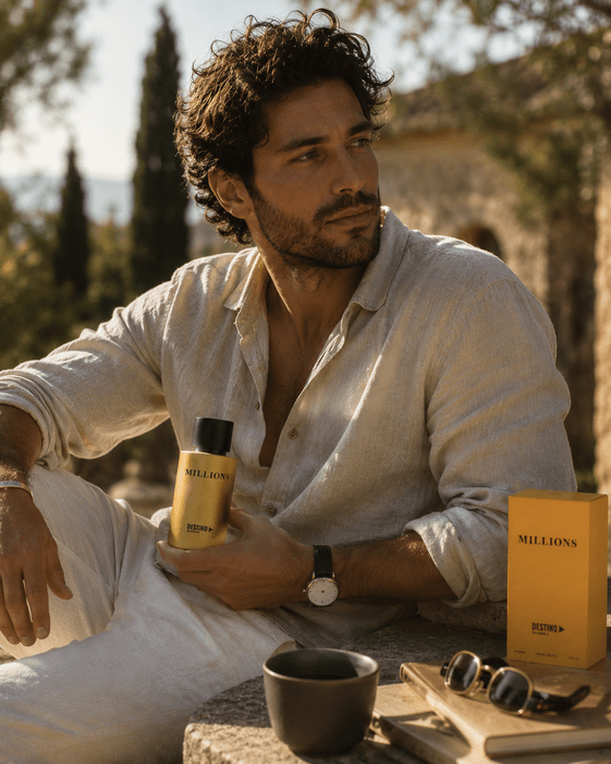 Millions shown in a lifestyle photograph with a model